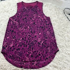 Lululemon Sculpt Tank Top Cheetah Camo Magenta Purple Multi / Magenta Purple